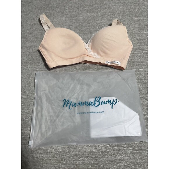Nursing Breastfeeding Maternity Bra Sz 34/74 Nude New - Picture 1 of 7